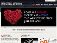 Tablet Screenshot of marketingwithlina.com